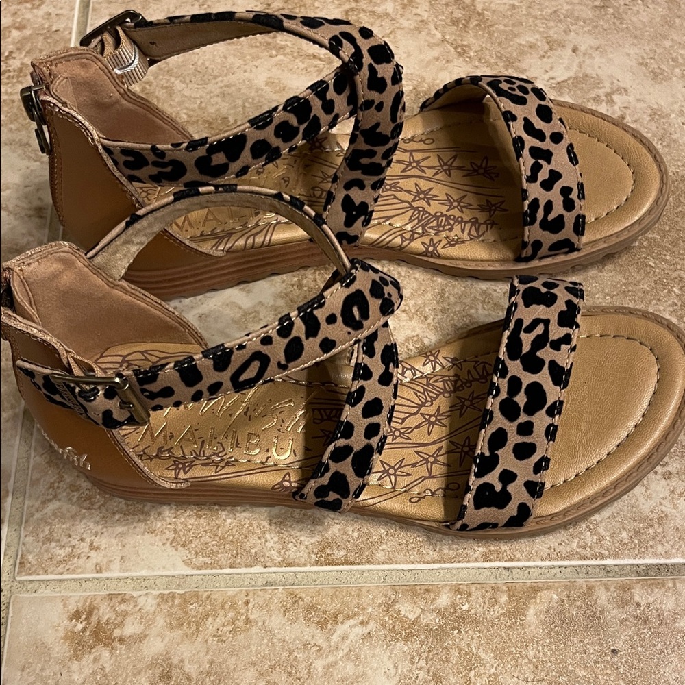 Blowfish Tan Leopard Sandals